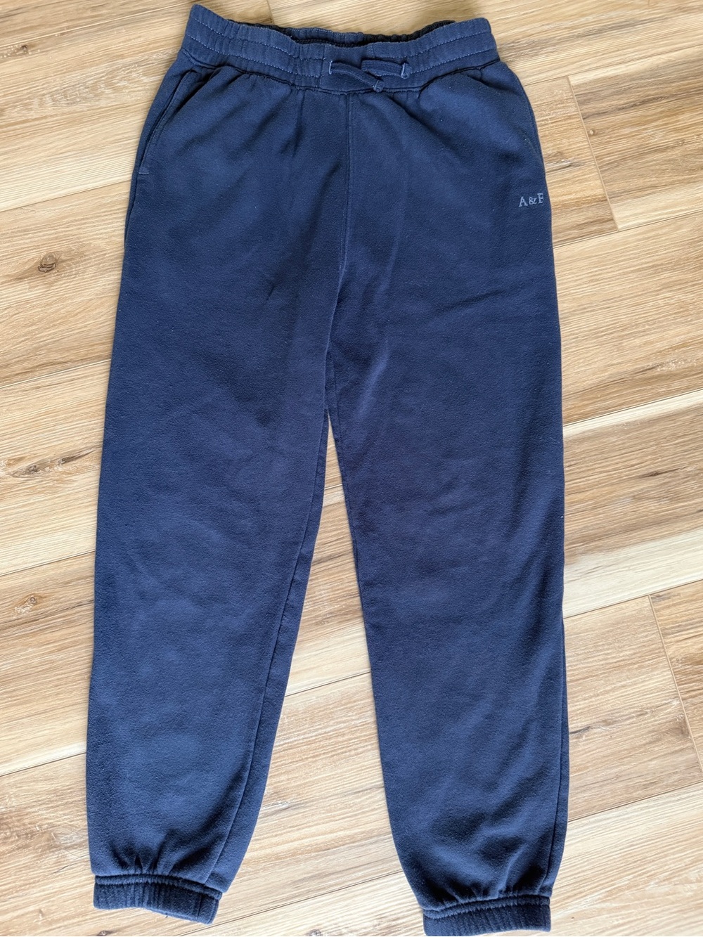 Abercrombie Kids Girls Jogger Sweatpants Fleece Drawstring Navy Blue 11/12